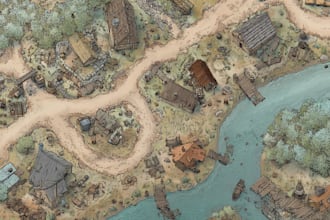 custom illustrated map for your business or project