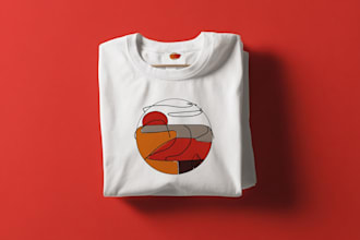 create unique t shirt designs and apparel illustration