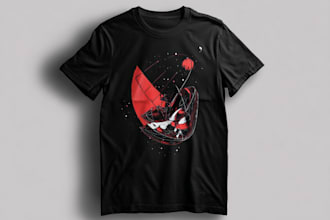 create a custom illustration for t shirt design
