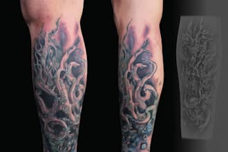 design a modern and minimalist tattoo design