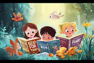 design cute children book cover art