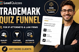 setup leadquizzes trademark quiz IP attorneys legal marketing funnel firm leads