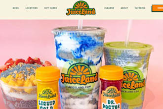 design wix smoothie shop website cafe menu website health drinks website