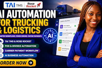 ai automation tai tms trucking invoice pod carrier payment workflow rose rocket