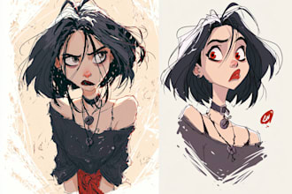 design 2d cartoon character