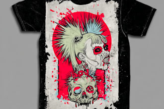 do custom illustration t shirt design