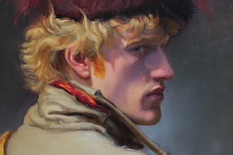 paint a real oil portrait painting on canvas