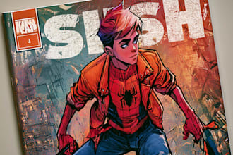 illustrate an amazing manga and comic book cover