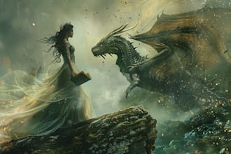 fantasy book cover design or fantasy book cover