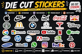design custom die cut stickers