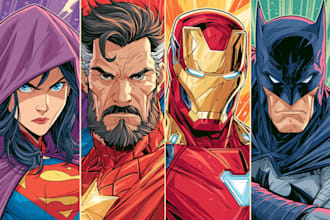 comic book illustration with comic book illustrator
