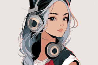 anime character an illustration and anime character