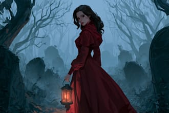 draw horror character illustration