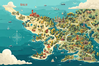 draw a unique vector or isometric map