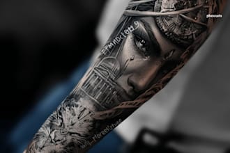 create unique tattoo, custom tattoo design, tattoo sleeve
