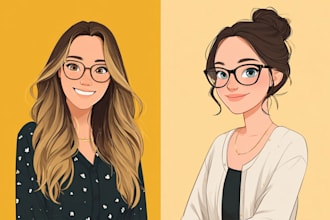 draw portrait avatar cartoon from photo