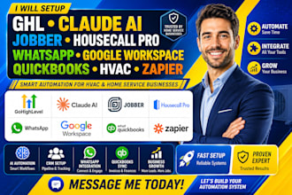 setup ghl claude ai jobber housecall pro whatsapp slack quickbooks hvac zapier