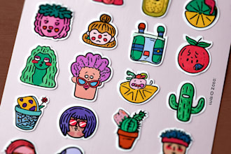 design personal whatsapp, telegram and other chat stickers