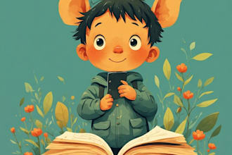 custom create cute children book illustrations for you