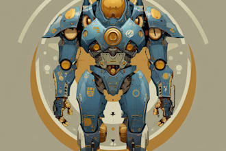 design custom mecha robot art