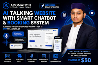 build an ai talking website with smart chatbot and booking system