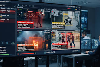 build ai powered violence, fall and fire detection systems