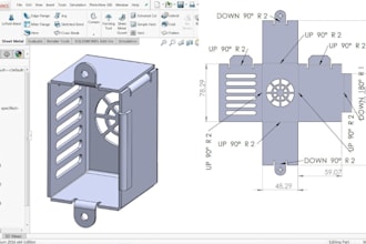 create sheet metal parts, flat patterns and fabrication drawings in solidworks