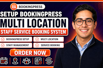 setup bookingpress multi location staff service booking system