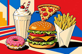 food pop art of your food pop art