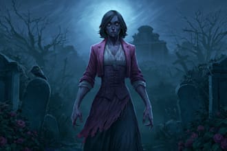 draw horror character design illustration