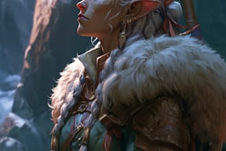 fantasy dnd character illustration