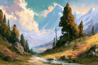 landscape oil painting art