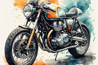 make amazing vector car portrait form your car