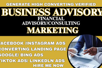 business advisory leads, consulting facebook ads financial advisory google ads