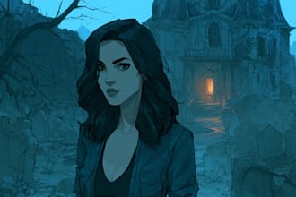 draw horror character illustration
