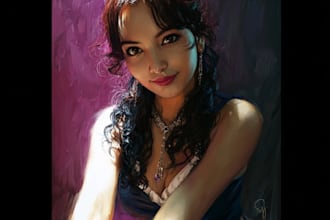 paint still life digital oil painting with realistic details