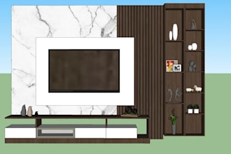 design TV units, office furniture and modern interior furniture in cad