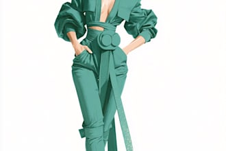 create a simple fashion illustration