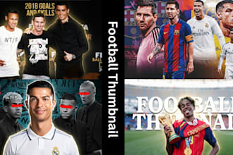 design professional and high CTR football youtube thumbnails