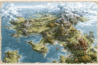 make fantasy map or any world map art for you