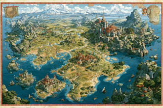 design a professional fantasy or historical map