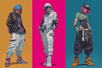 design anime character , cyberpunk character