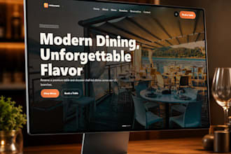 conversion focused restaurant website with a digital menu