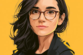 design stunning vector line art portrait or illustration