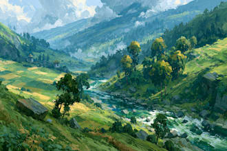 paint a custom landscape oil painting on canvas