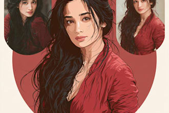 paint vector line art illustration for you