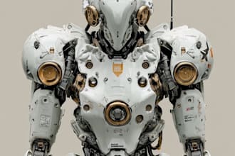 create custom mecha robot art