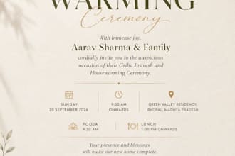 design a beautiful wedding, birthday and event invitation card