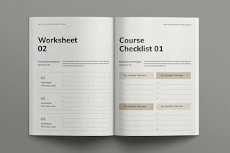 design training workbooks, course workbooks, worksheets and booklets in indesign