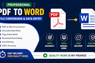 fast PDF to word and excel conversation